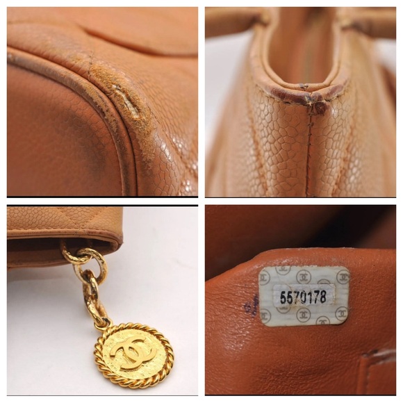 Chanel Medallion Tote Caviar Leather Caramel Color - Picture 15 of 15